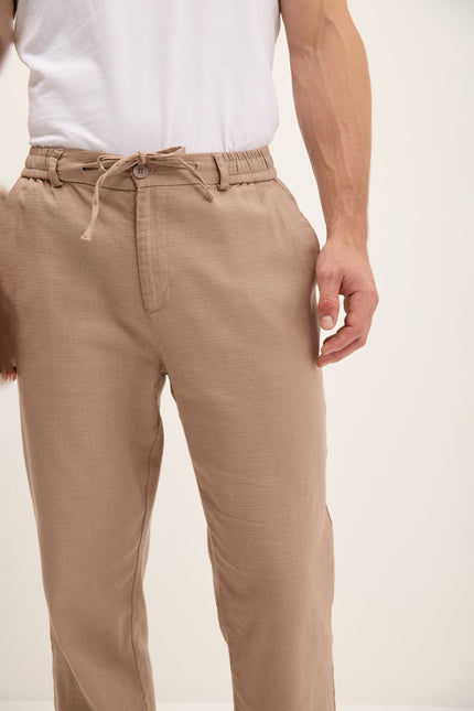 Men's Relaxed Cotton Drawstring Pants - Vizon | Ron Tomson