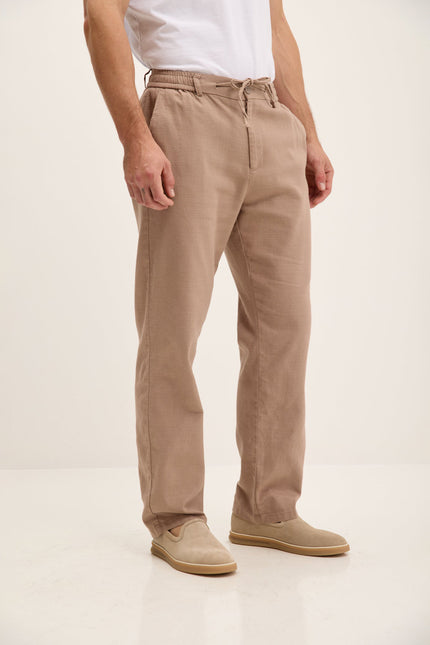 Men's Relaxed Cotton Drawstring Pants - Vizon | Ron Tomson