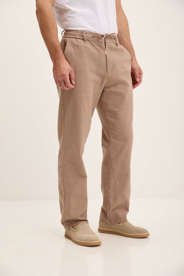 Men's Relaxed Cotton Drawstring Pants - Vizon | Ron Tomson