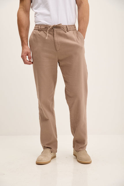 Men's Relaxed Cotton Drawstring Pants - Vizon | Ron Tomson