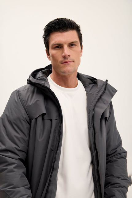 Men's Waterproof Parka - Dark Anthracite | Ron Tomson