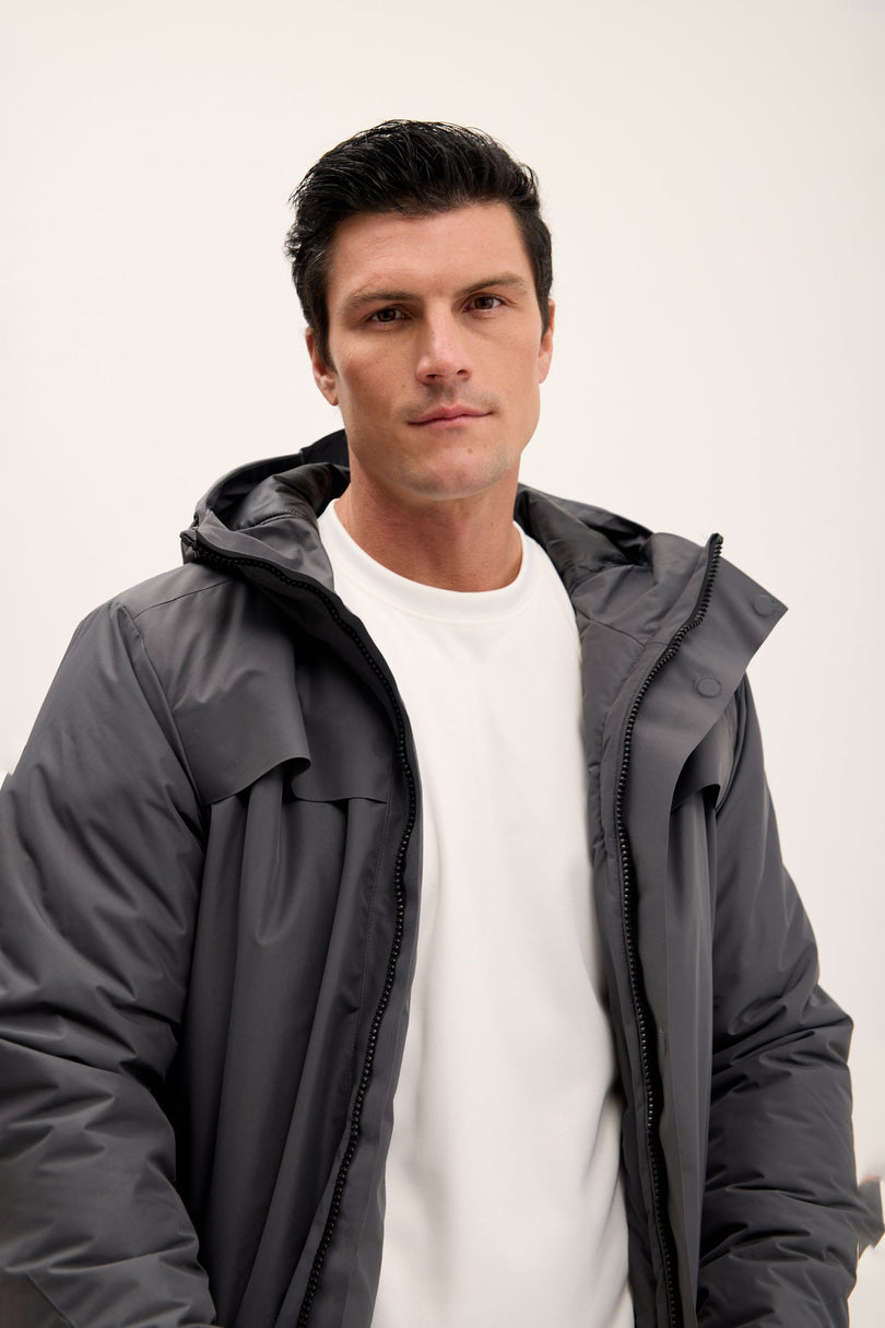 Men's Waterproof Parka - Dark Anthracite | Ron Tomson
