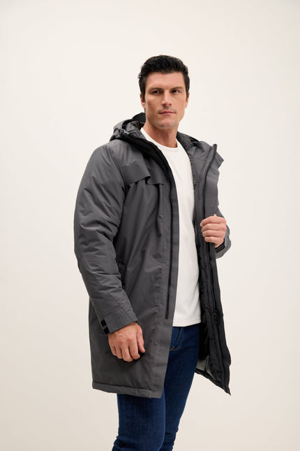 Men's Waterproof Parka - Dark Anthracite | Ron Tomson