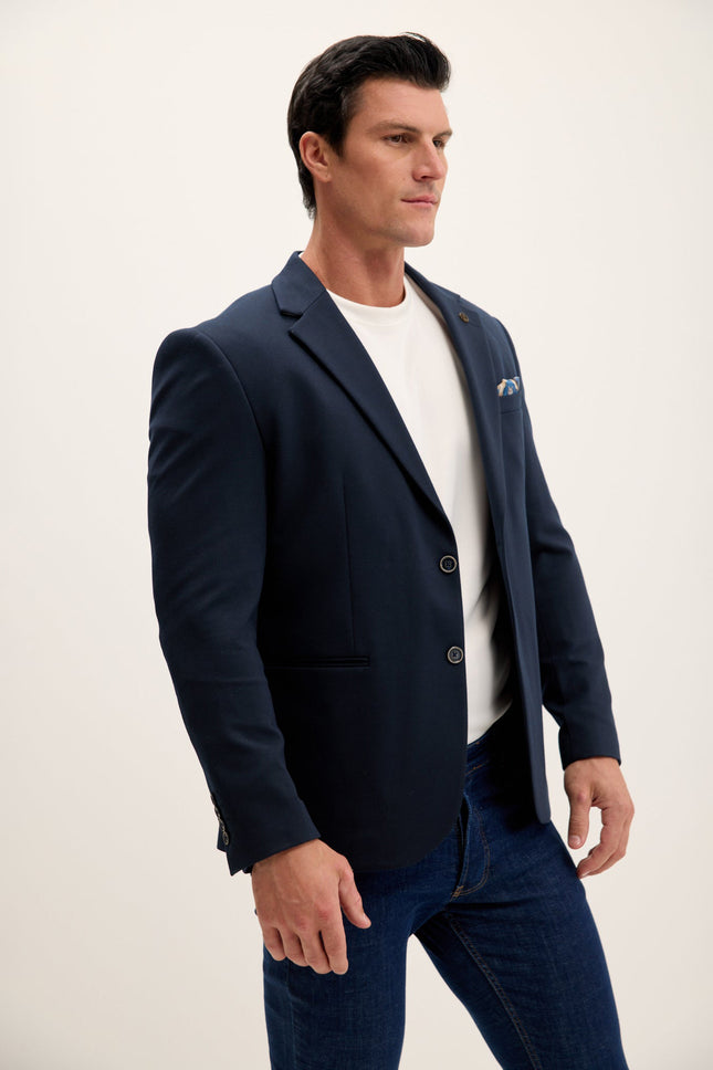 Men's Classic Fit Blazer - Navy | Ron Tomson