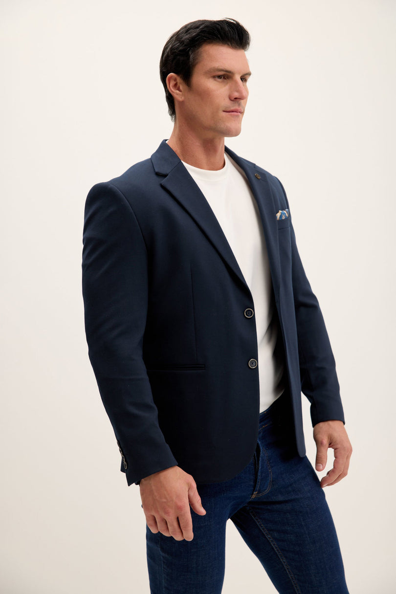 Men's Classic Fit Blazer - Navy | Ron Tomson