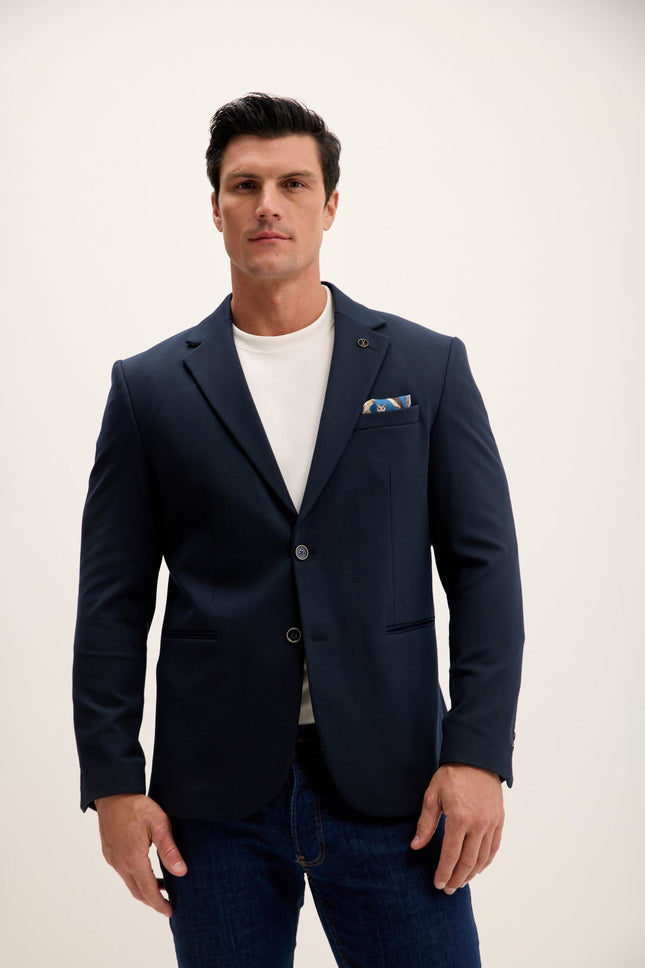 Men's Classic Fit Blazer - Navy | Ron Tomson