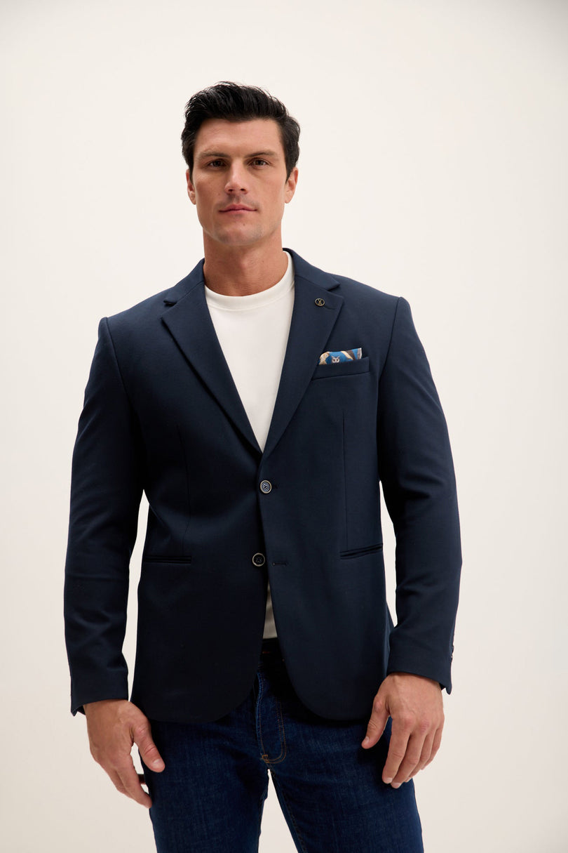 Men's Classic Fit Blazer - Navy | Ron Tomson