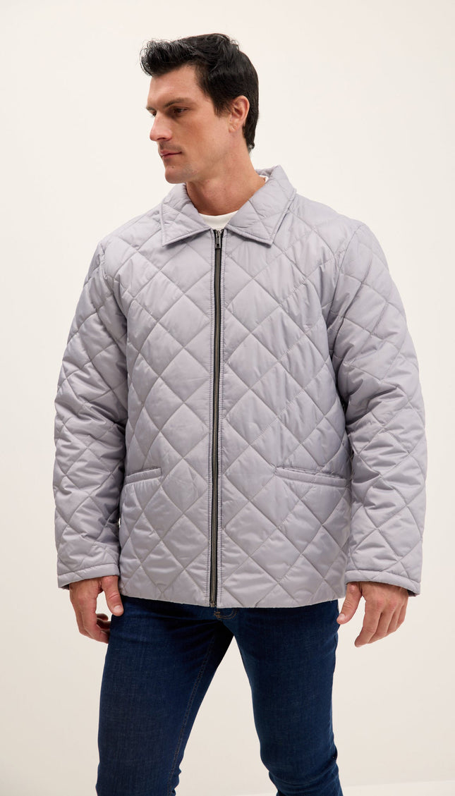 Light Padded Puffer Jacket - Grey