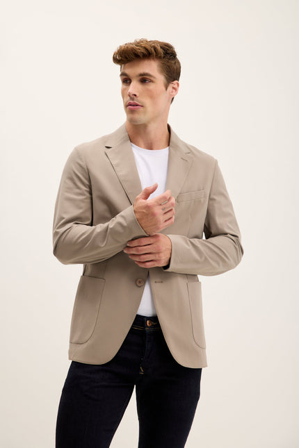 Men's Single-Breasted Notch Lapel Blazer - Vizon | Ron Tomson