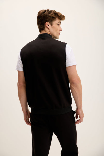 Men's Padded Fitted Vest - Black | Ron Tomson