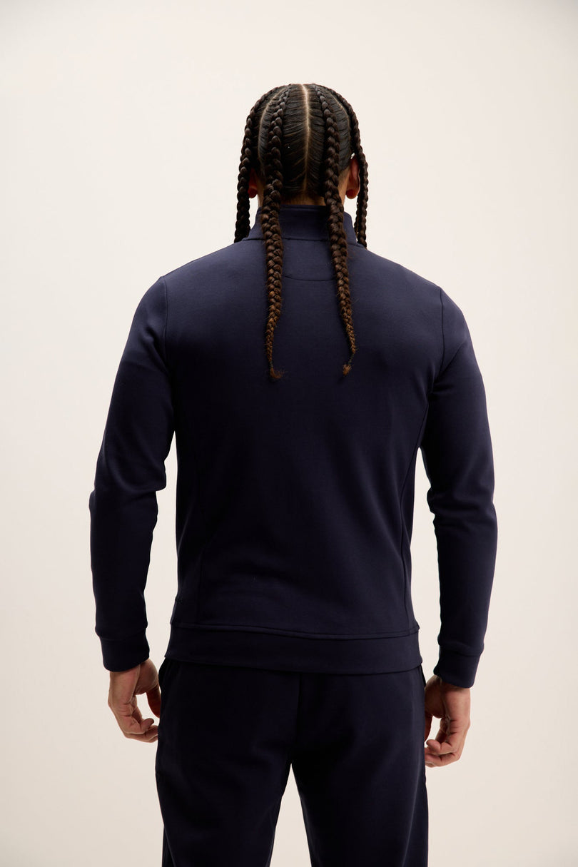 Men's Double Zip Track Jacket - Navy | Ron Tomson