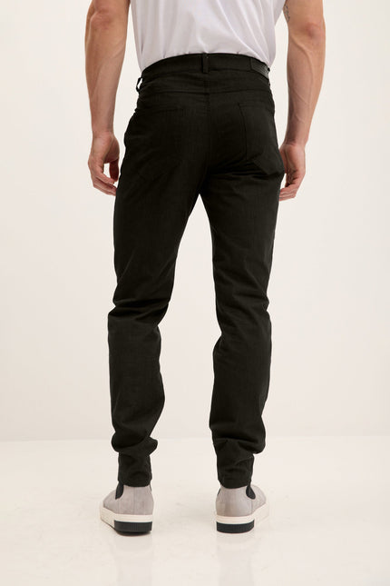 Men's Lightweight Cotton 5-Pocket Jeans - Black | Ron Tomson