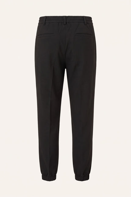 Waffle Stretch Beach Day Pants - Black - Back View