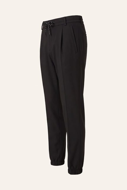 Waffle Stretch Beach Day Pants - Black - Side View