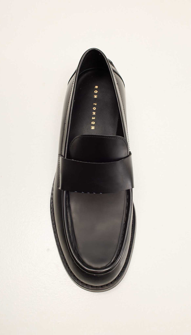 Penny Leather Loafer - Black