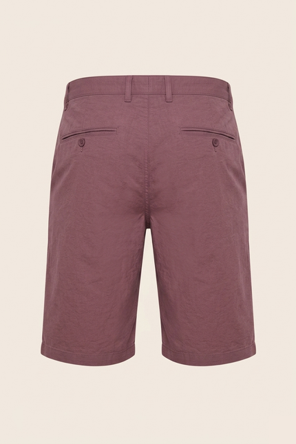 Fitted Shorts - Burgundy - Back - Ron Tomson