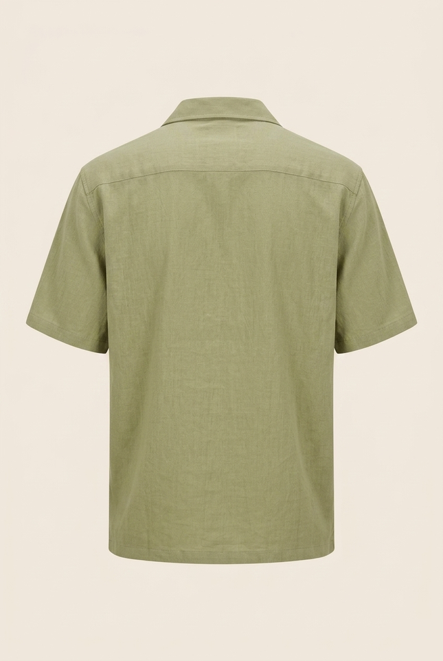 Breezy Relaxed Shirt - Green - Back - Ron Tomson