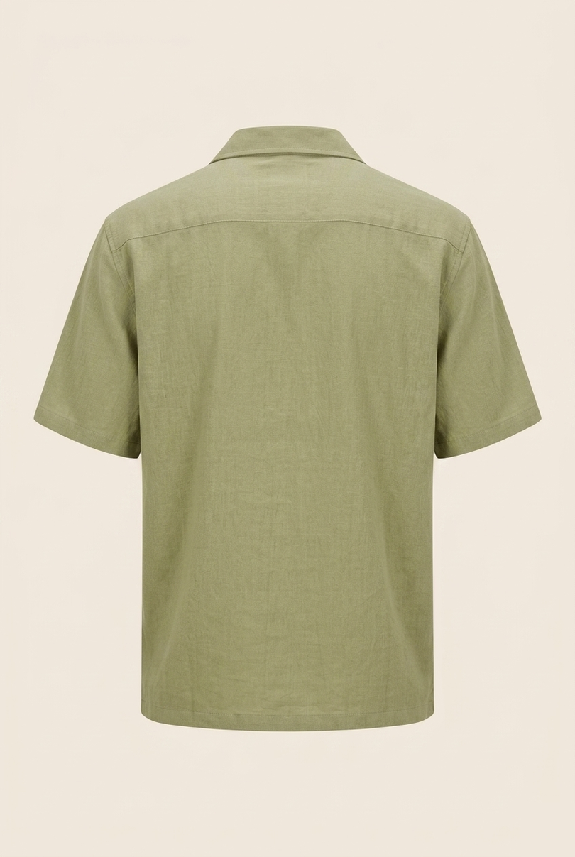 Breezy Relaxed Shirt - Green - Back - Ron Tomson