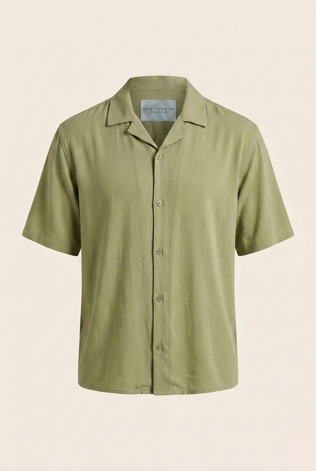 Breezy Relaxed Shirt - Green - Ron Tomson