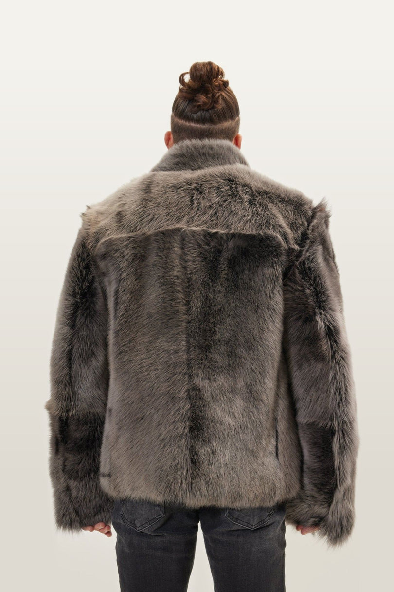 Reversible Toscana Shearling Bomber Jacket - Chocolate