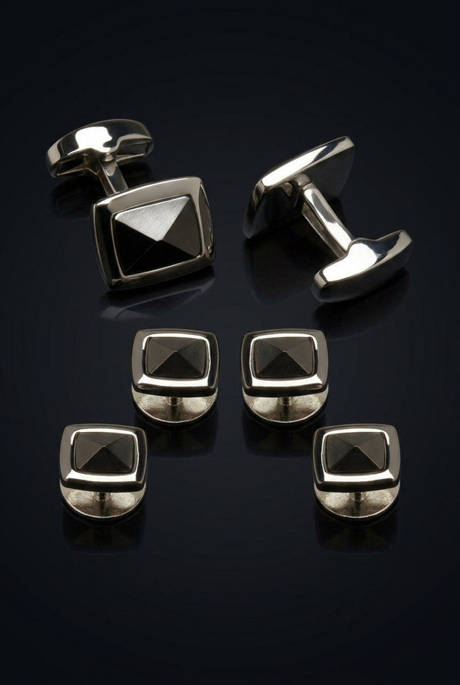Rt Stone Encrusted Rectangular Set - set