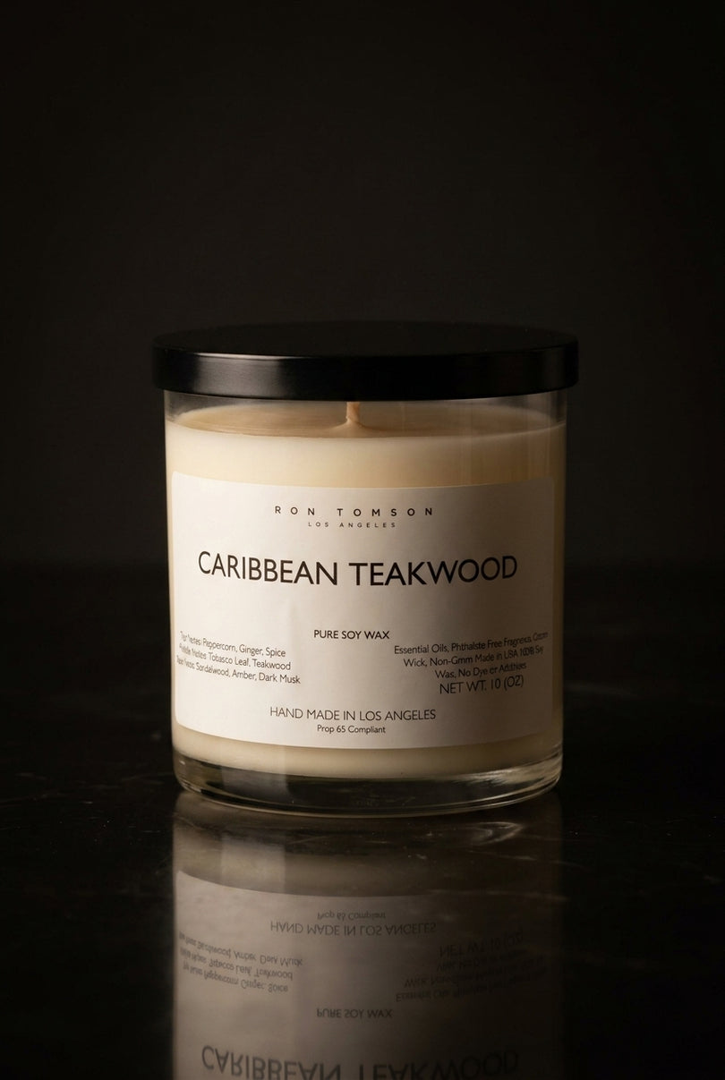 Pure Soy Wax Candle - Caribbean Teakwood - hero