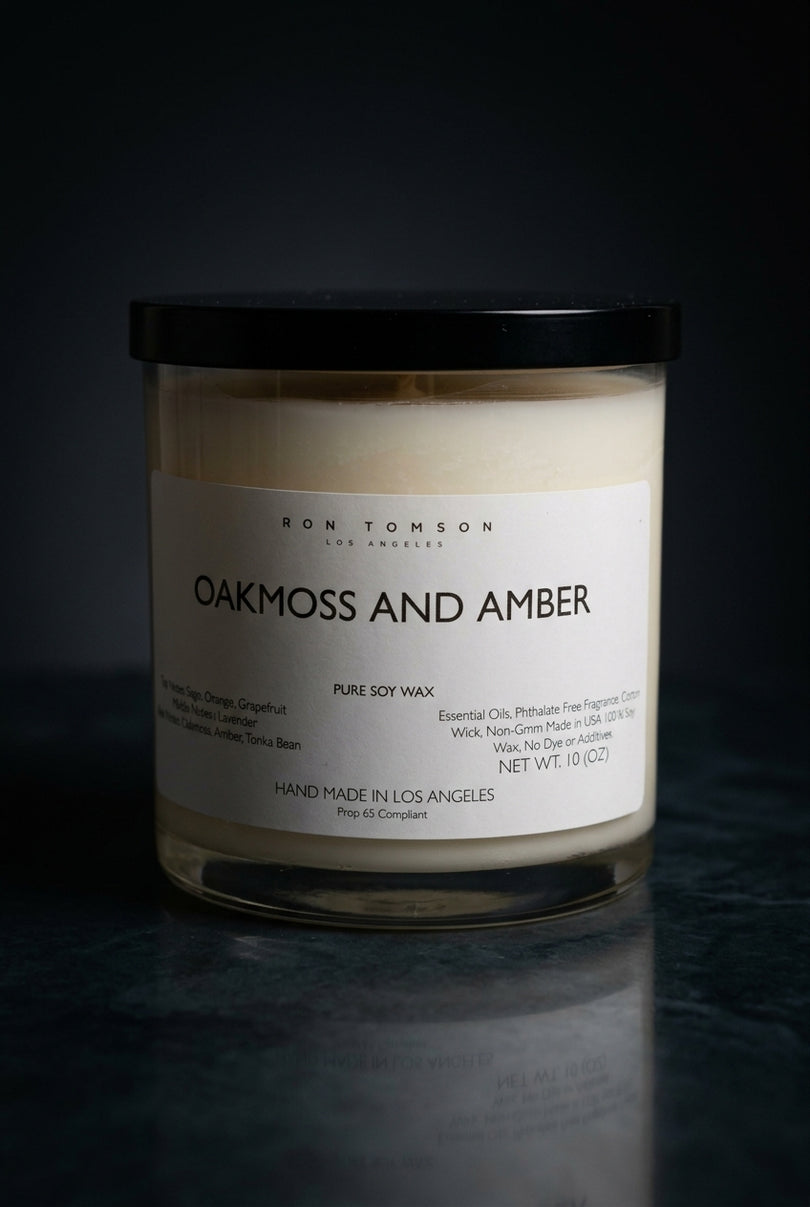 Pure Soy Wax Candle - Oakmoss And Amber - hero