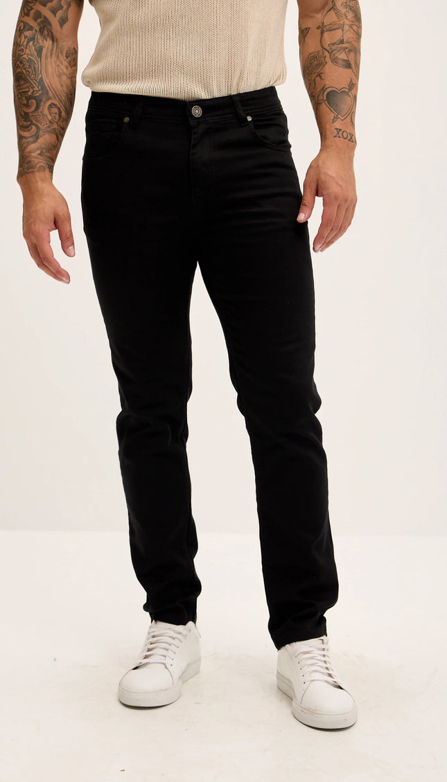 Super Soft 5-pocket Style Pants - Jet Black