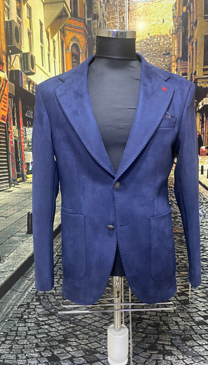 5665 - Microfiber Blazer - Navy - Ron Tomson