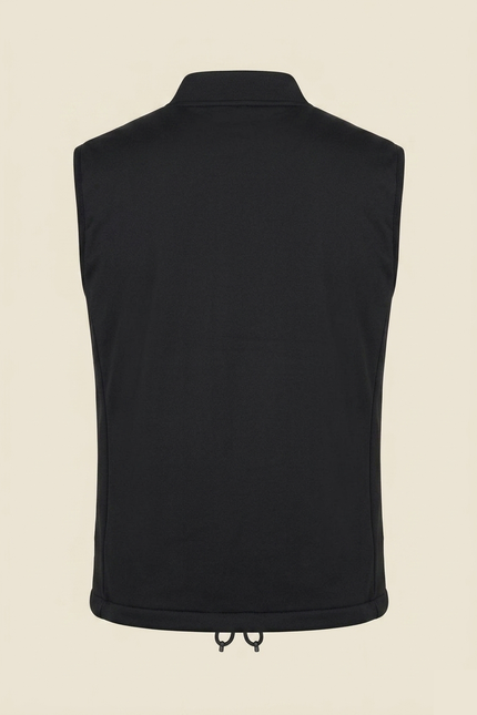 Men's Quilted Puffer Vest - Black - Back - Ron Tomson