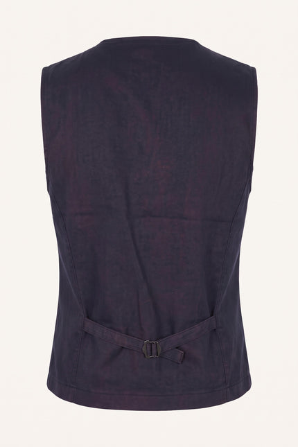 N° 5948 POCKET-WATCH CHAIN VEST - NAVY RED - Back View