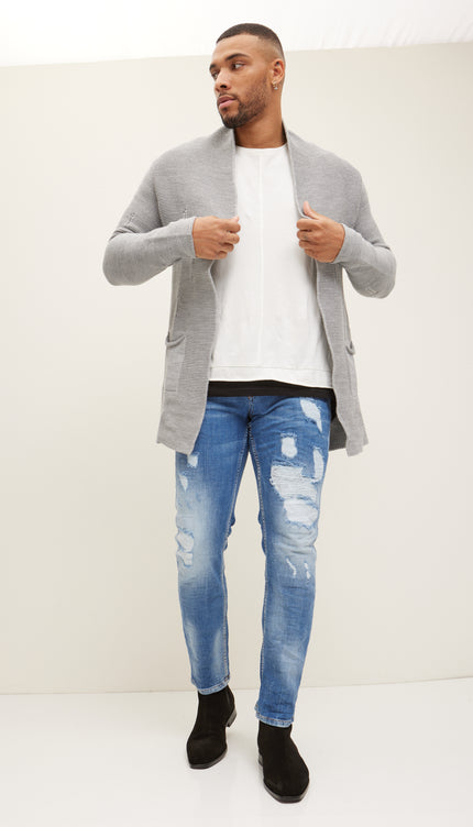 N° 6380 CHAQUETA DE PUNTO - GRIS