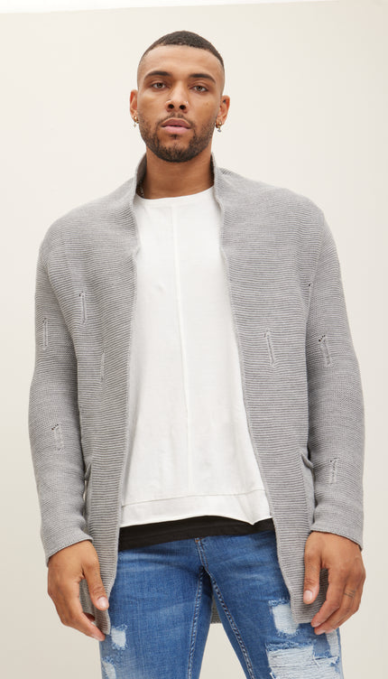 N° 6380 CHAQUETA DE PUNTO - GRIS