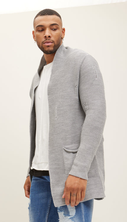 N° 6380 CHAQUETA DE PUNTO - GRIS