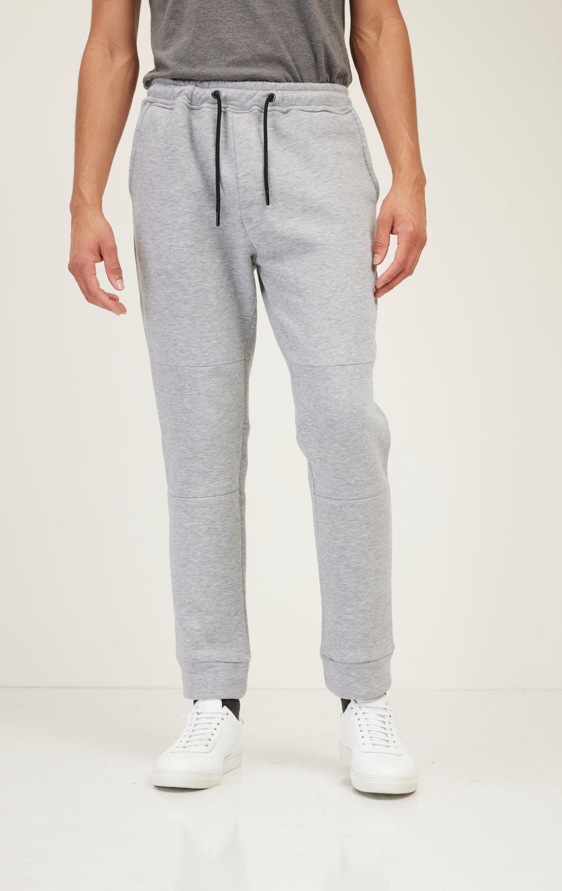 Fitted Drawstring Sweatpants - Grey