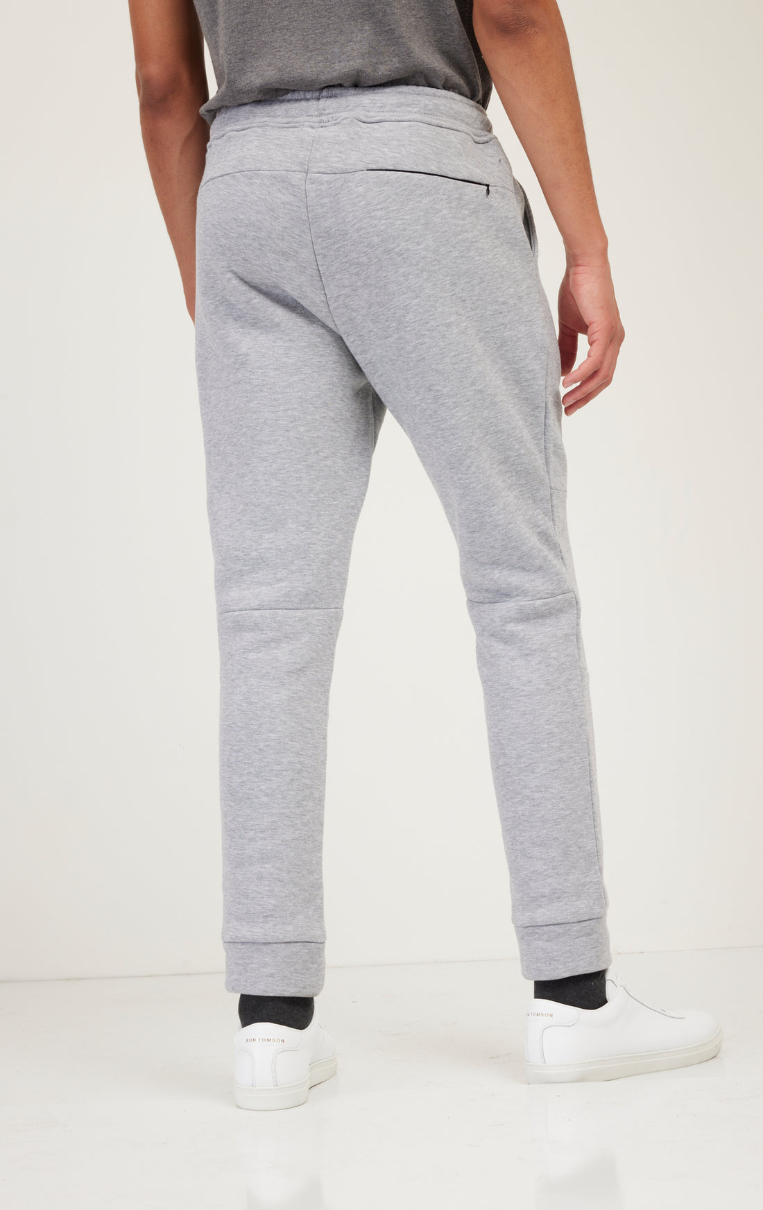 Fitted Drawstring Sweatpants - Grey