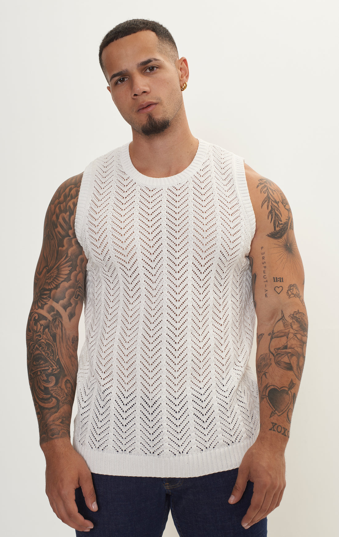 Muscle Fit Tank Top - Off White
