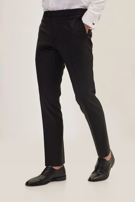 Super 120s Merino Wool Single-Breasted Suit - Jet Black