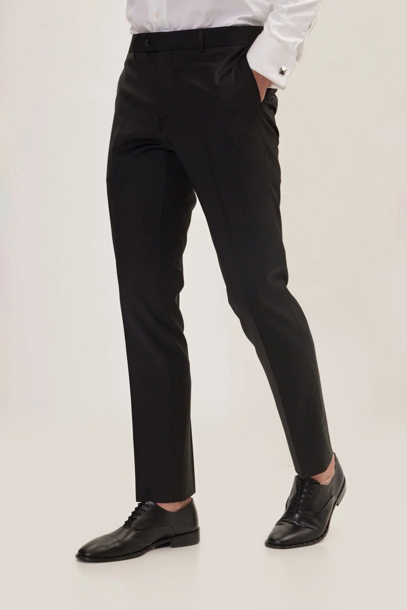 Super 120s Merino Wool Single-Breasted Suit - Jet Black