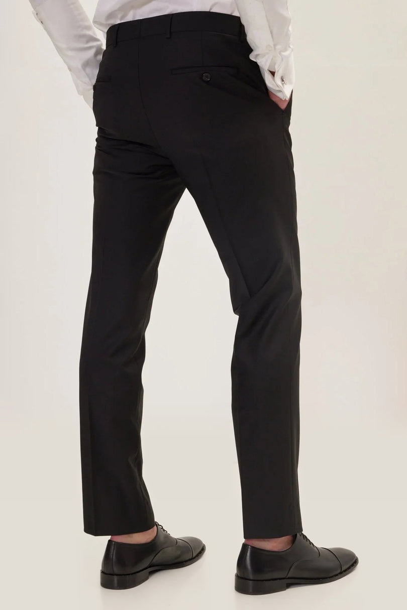 Super 120s Merino Wool Single-Breasted Suit - Jet Black