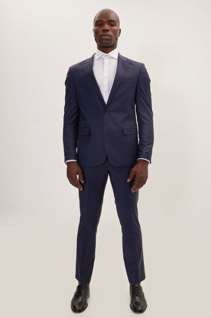 Super 120s Merino Wool Single-Breasted Suit - Parliament Blue