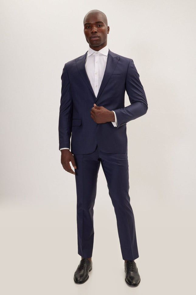 Super 120s Merino Wool Single-Breasted Suit - Parliament Blue