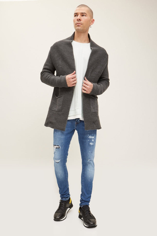 Cozy Knit Jacket - Anthracite