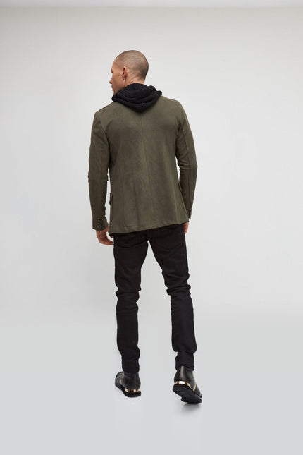 Microsuede Safari Jacket - Khaki
