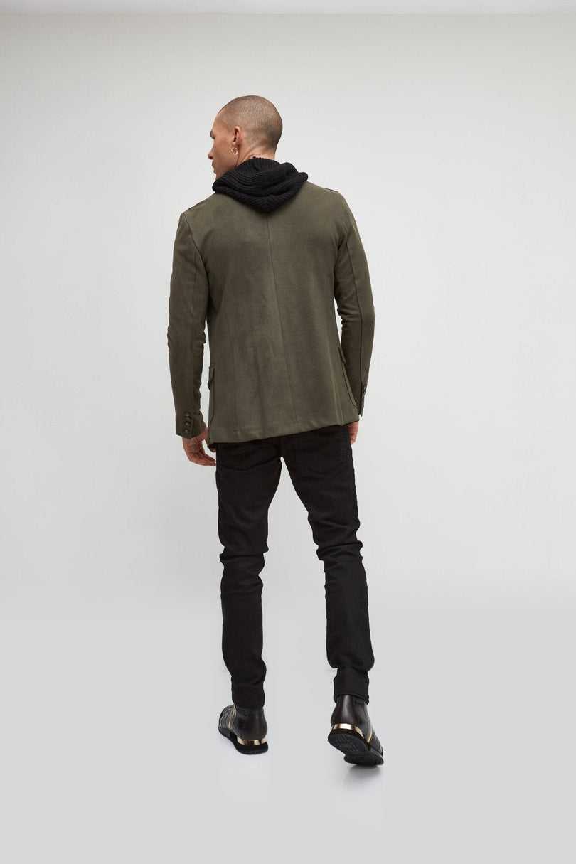 Microsuede Safari Jacket - Khaki
