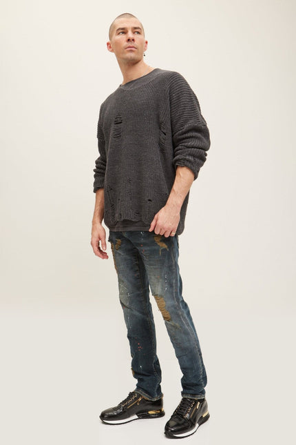 Two Piece Distorted Sweater - Anthracite