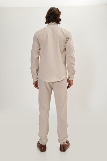 Tonal Overshirt - Stone