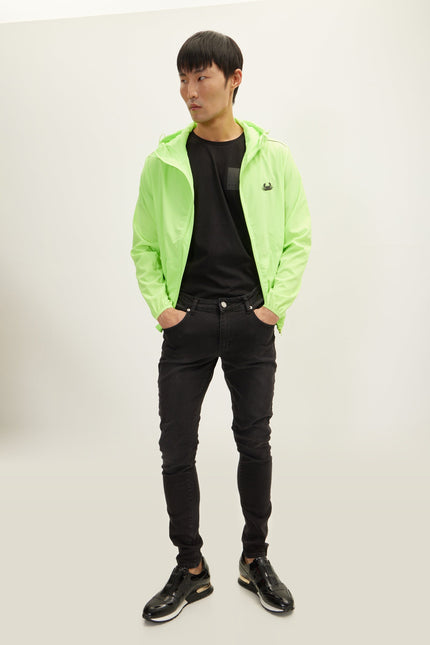 Hooded Rain Jacket - Neon Yellow