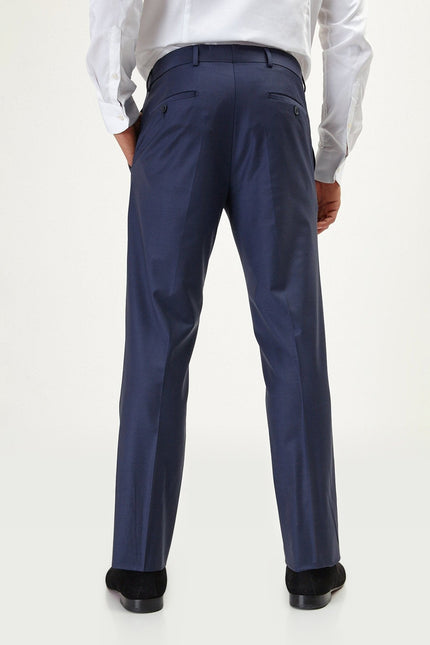 Super 120s Merino Wool Double-Breasted Suit - Navy