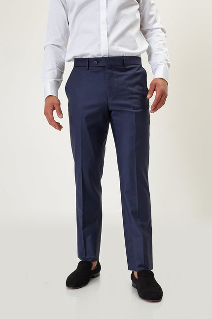 Super 120s Merino Wool Double-Breasted Suit - Dark Navy